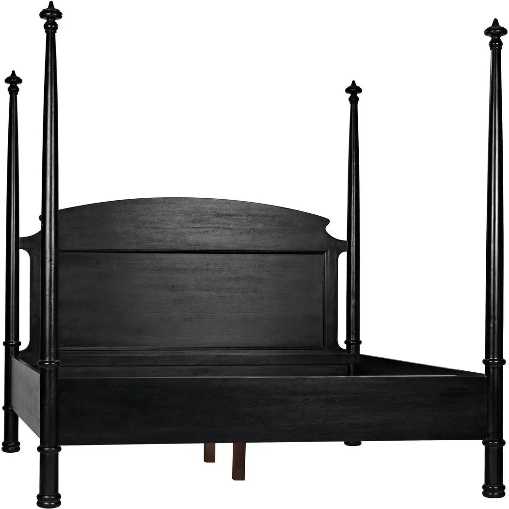 Douglas Four Poster Wood Black Bed Frame