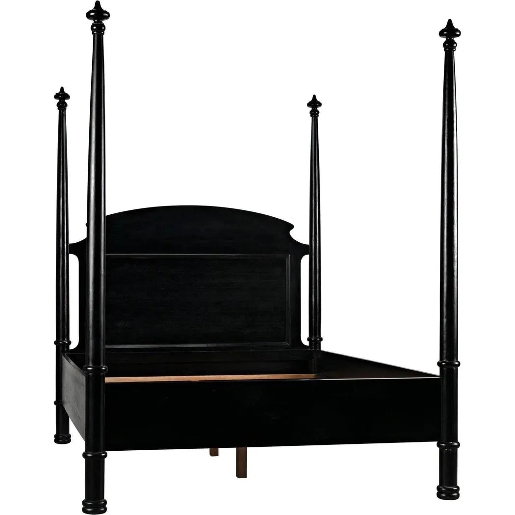 Douglas Four Poster Wood Black Bed Frame