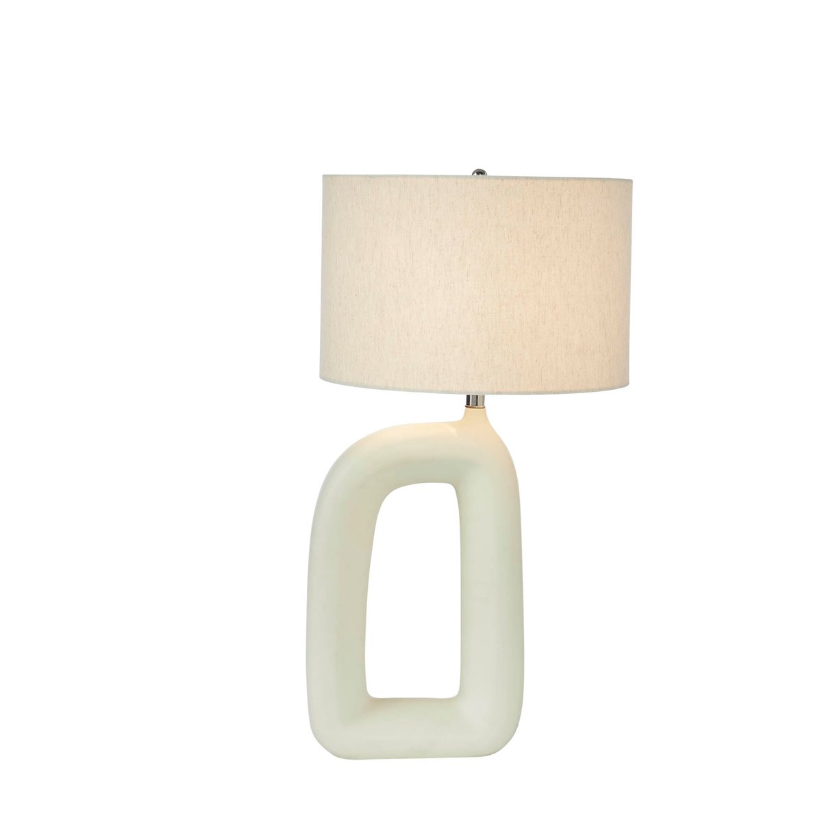 LH Home Dove White Ceramic Table Lamp