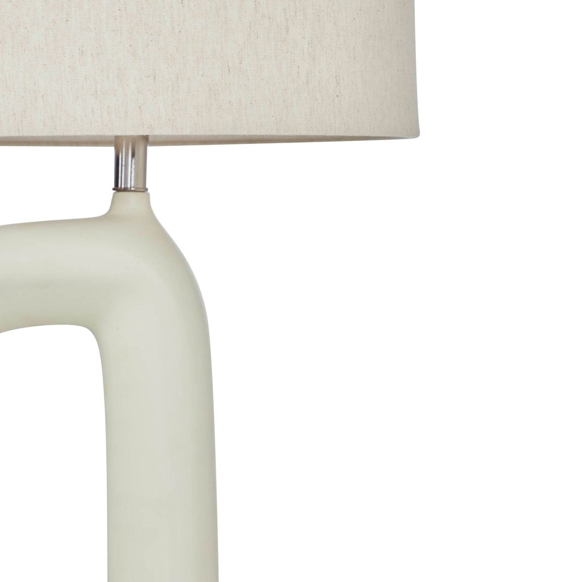 LH Home Dove White Ceramic Table Lamp