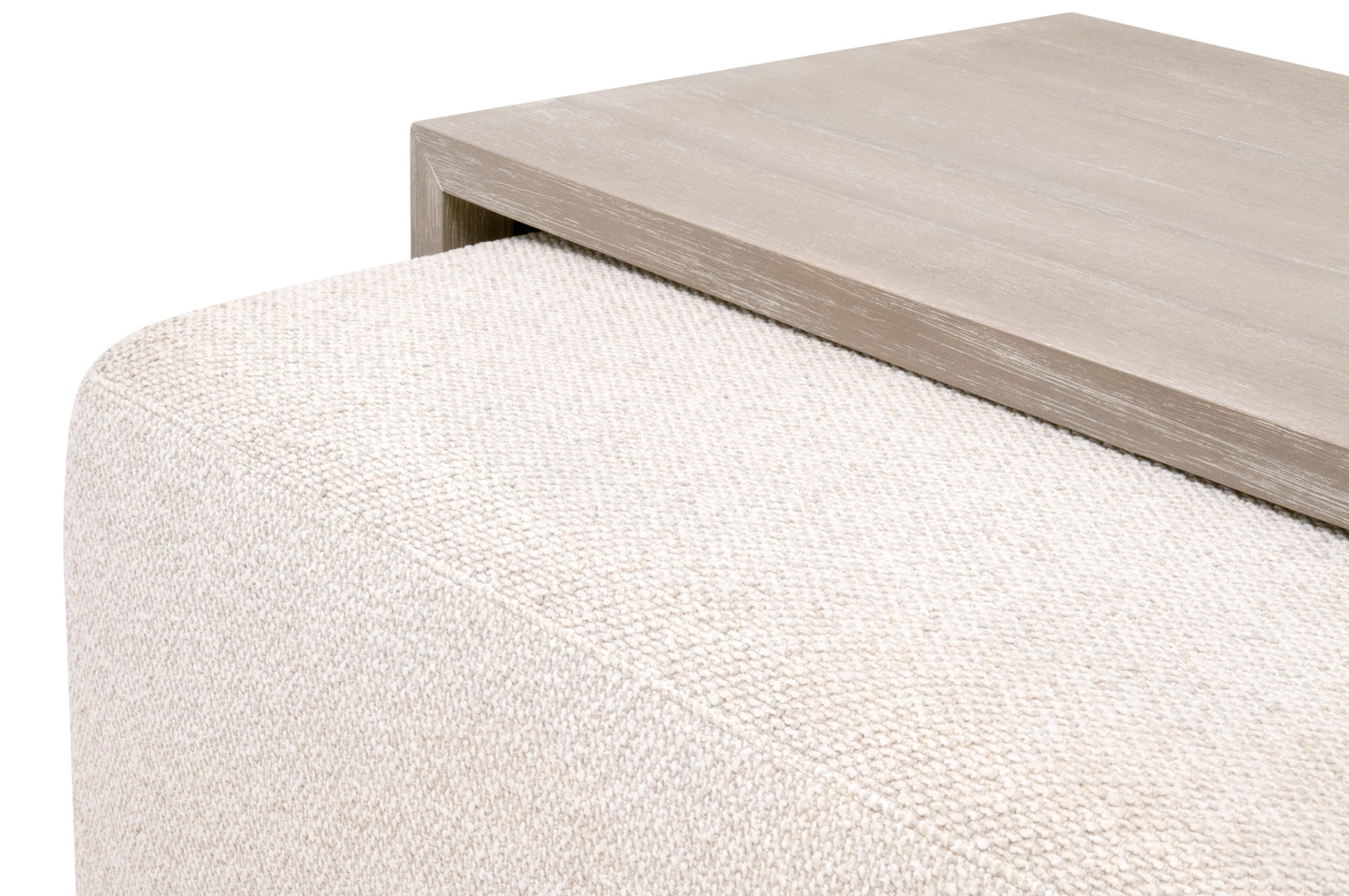 Dovetail Upholstered Rectangular Coffee Table