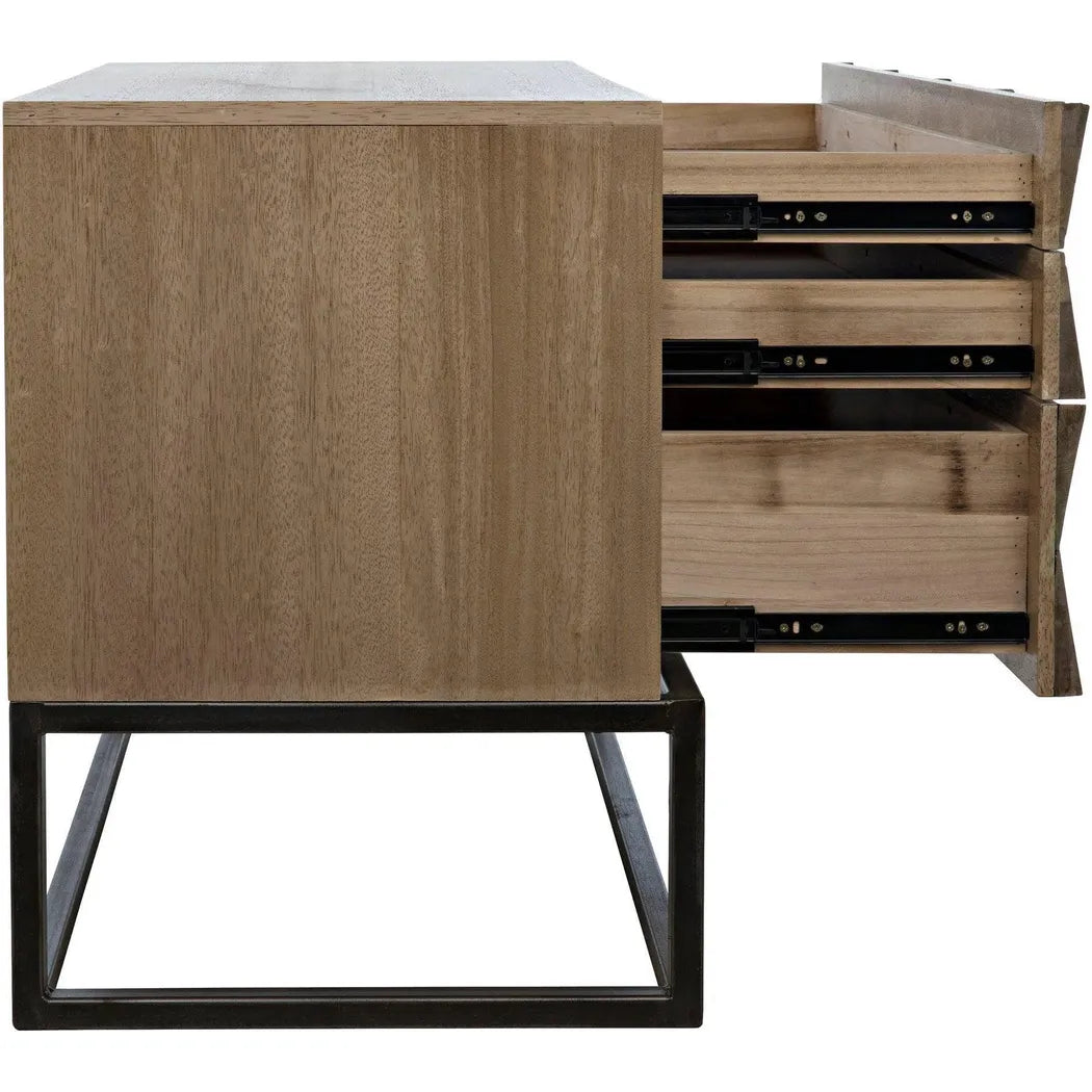 Draco Steel Stand Wood Sideboard