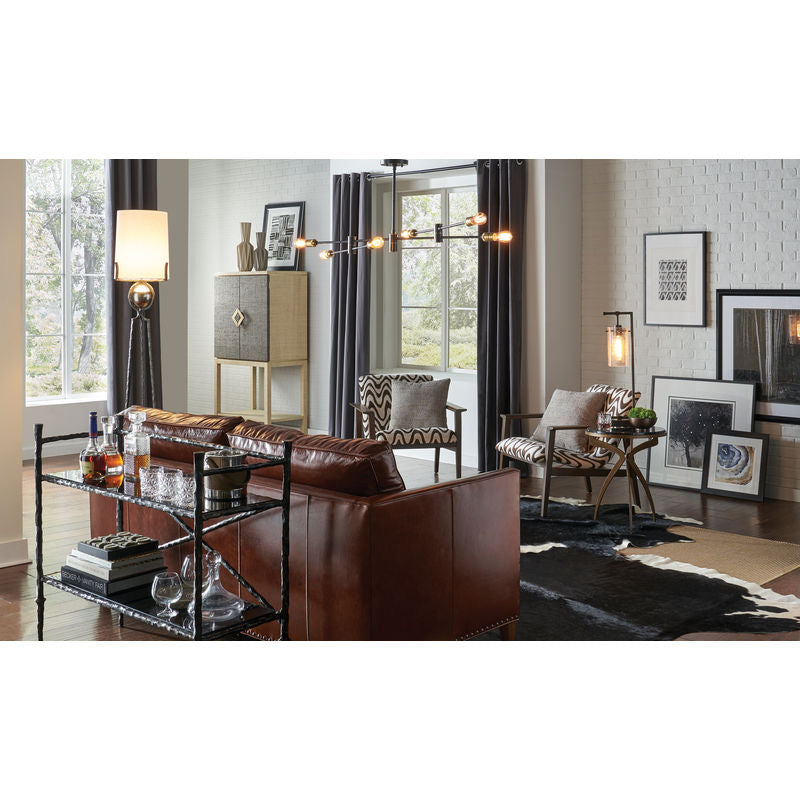 Wildwood Drake Black Marble Top Round Side Table