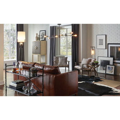 Wildwood Drake Black Marble Top Round Side Table