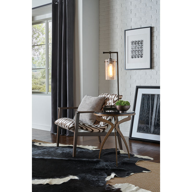 Wildwood Drake Black Marble Top Round Side Table