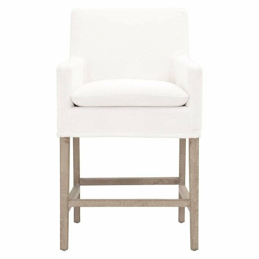 Drake Slipcover Counter Stool LiveSmart Peyton-Pearl Counter Stools Sideboards and Things By Essentials For Living