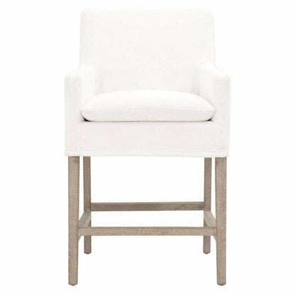 Drake Slipcover Counter Stool LiveSmart Peyton-Pearl Counter Stools Sideboards and Things By Essentials For Living