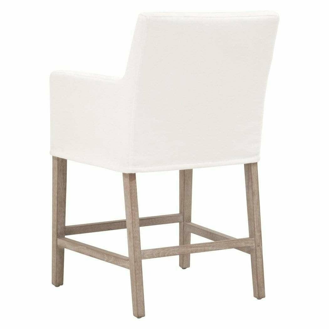 Drake Slipcover Counter Stool LiveSmart Peyton-Pearl Counter Stools Sideboards and Things By Essentials For Living