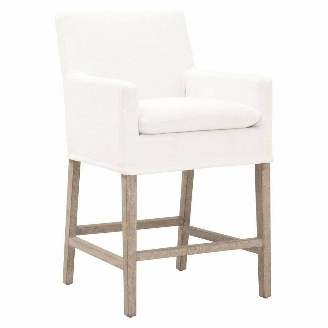 Drake Slipcover Counter Stool LiveSmart Peyton-Pearl Counter Stools Sideboards and Things By Essentials For Living