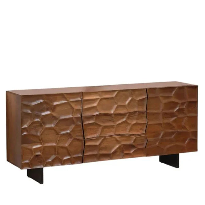 LOOMLAN Drevalen Three Drawers Wood Sideboard