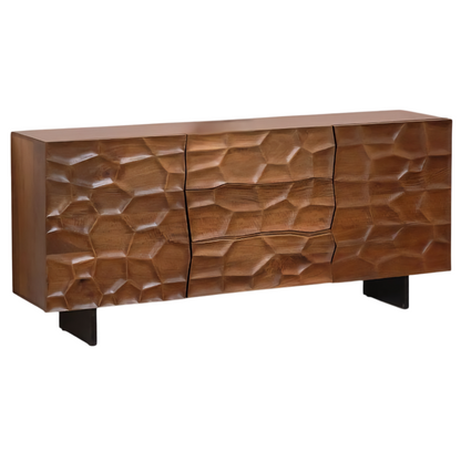LOOMLAN Drevalen Three Drawers Wood Sideboard