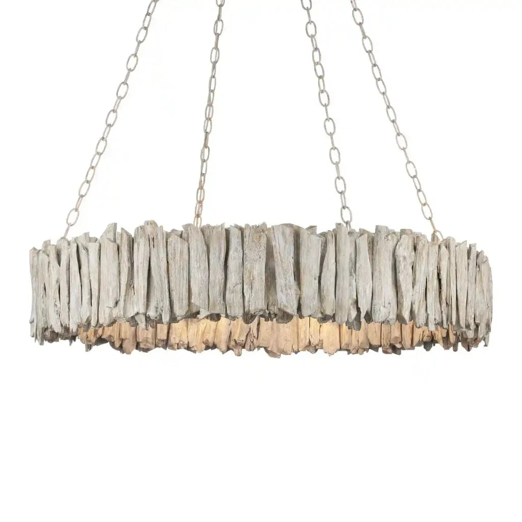 Driftwood Whitewash Ring Chandelier