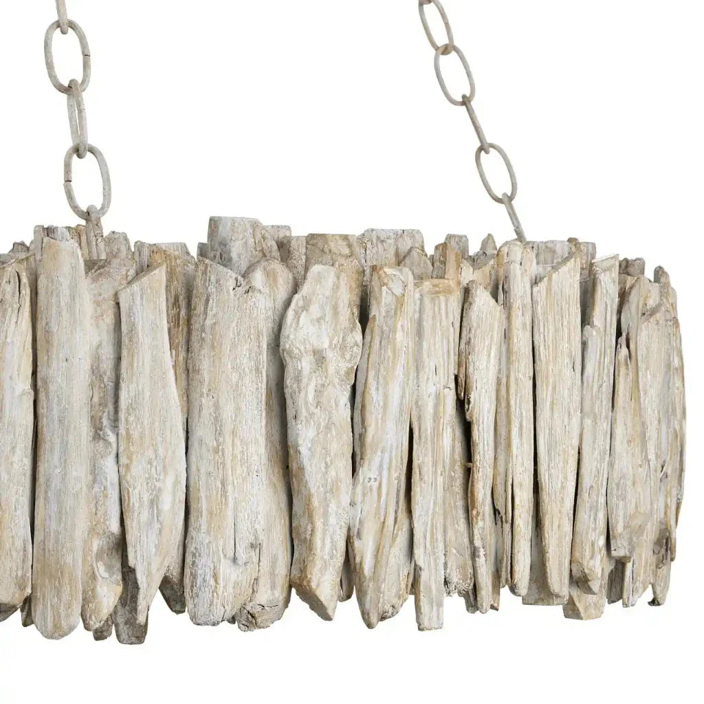 Driftwood Whitewash Ring Chandelier