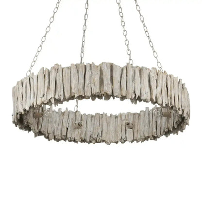 Driftwood Whitewash Ring Chandelier