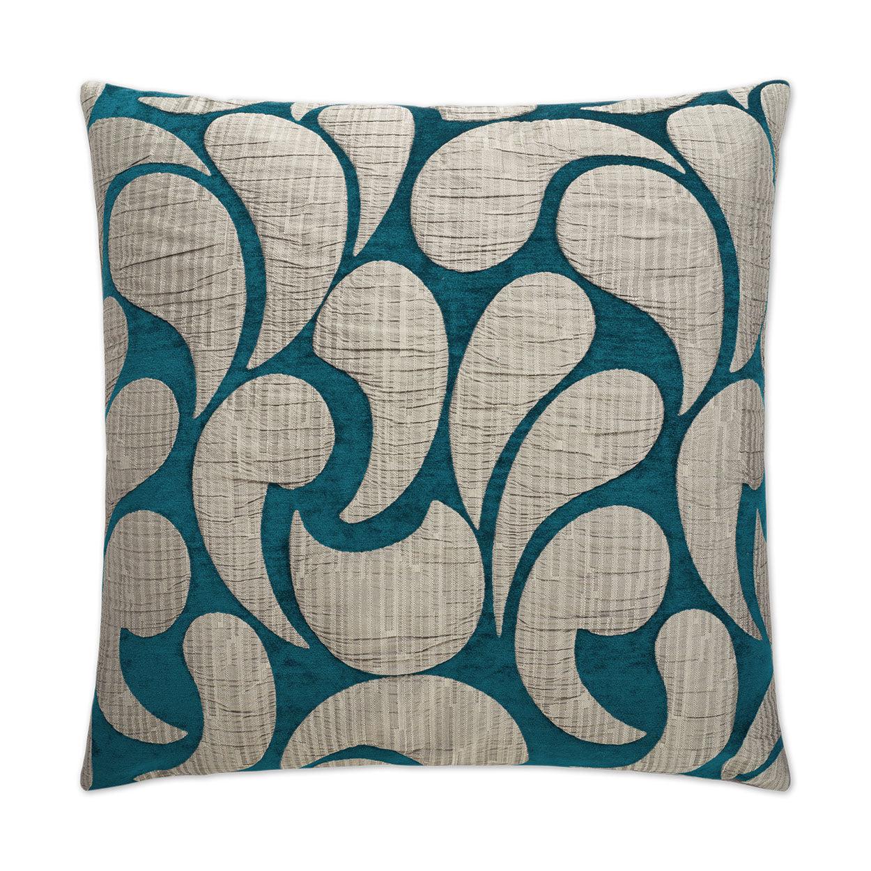 Drizzle Pillow - Peacock-Throw Pillows-D.V. KAP-LOOMLAN