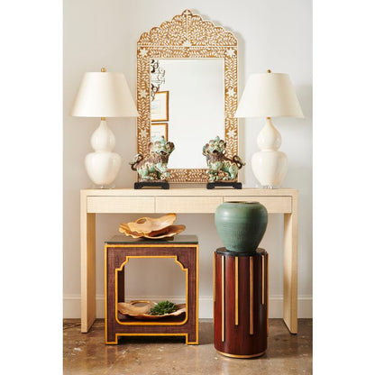 Chelsea House Drop Zone Raffia Warpped Console Table