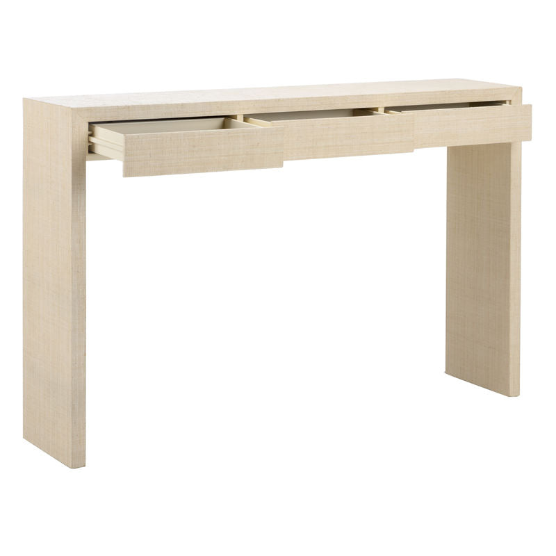 Chelsea House Drop Zone Raffia Warpped Console Table