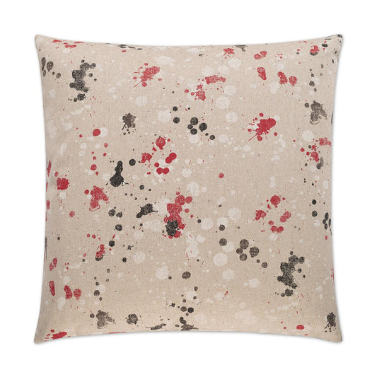 Dropcloth Pillow - Red-Throw Pillows-D.V. KAP-LOOMLAN