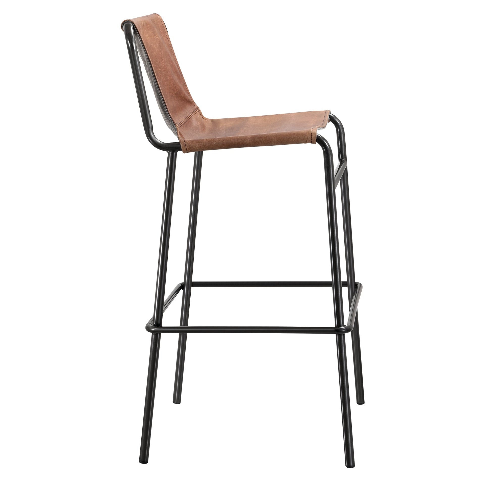 LH Home Duke Genuine Leather Counter Stool