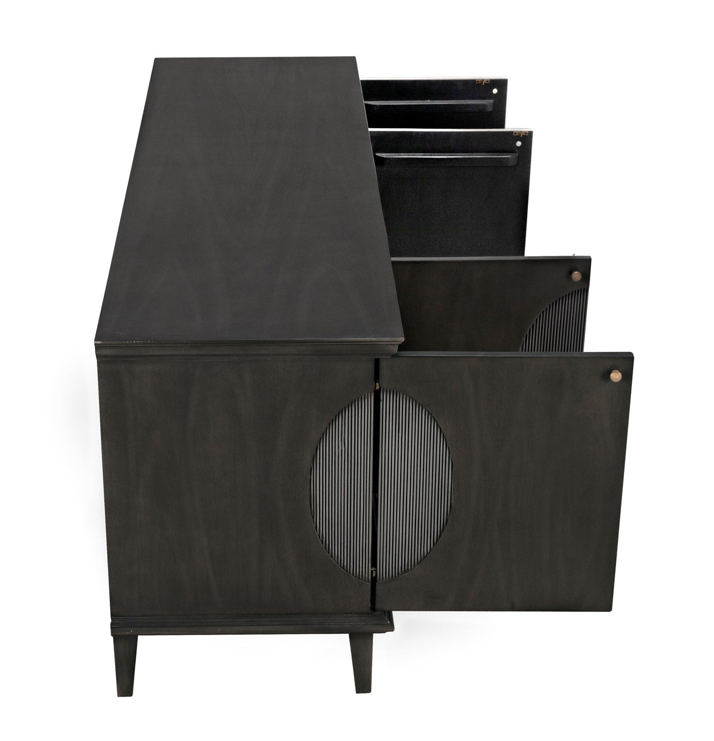 Dumont Wood Black Sideboard-Sideboards-Noir-Sideboards and Things