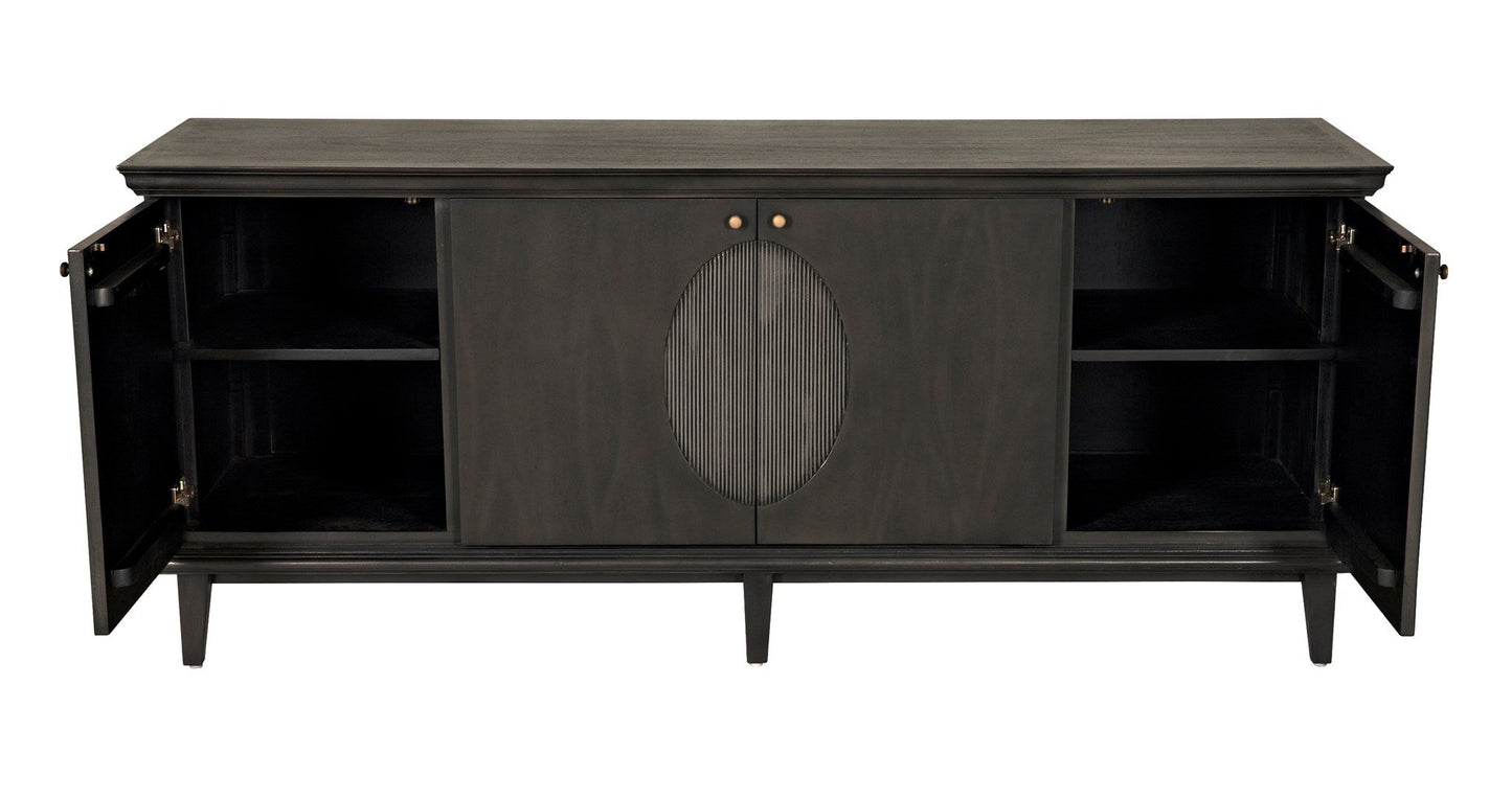 Dumont Wood Black Sideboard-Sideboards-Noir-Sideboards and Things