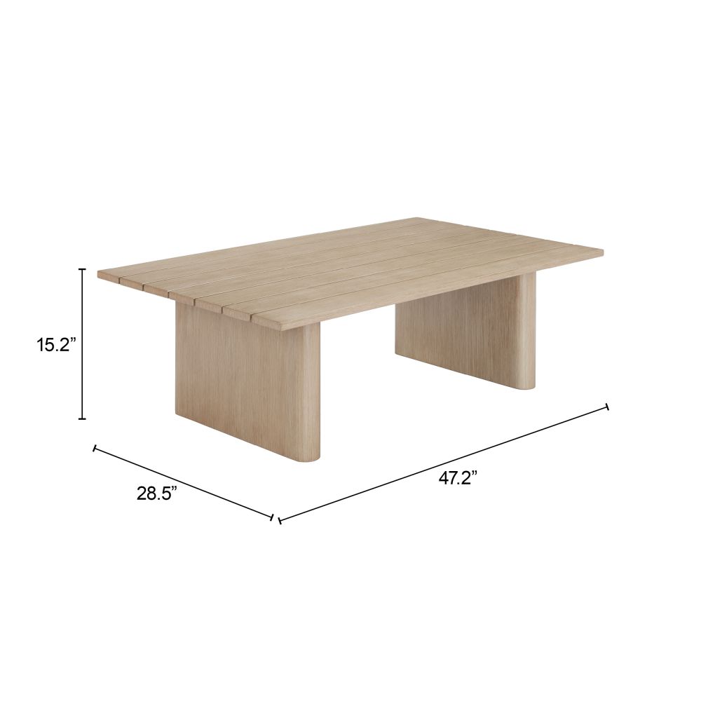 Zuo Modern Duna Aluminum Outdoor Coffee Table