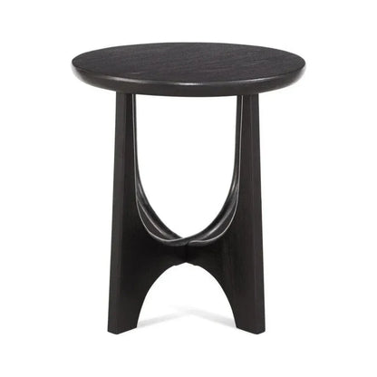 Bassett Mirror Dunnigan Wood Black Round End Table