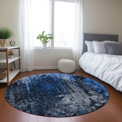 Addison Rugs Dust Echo Blue Washable Indoor-Outdoor Rug