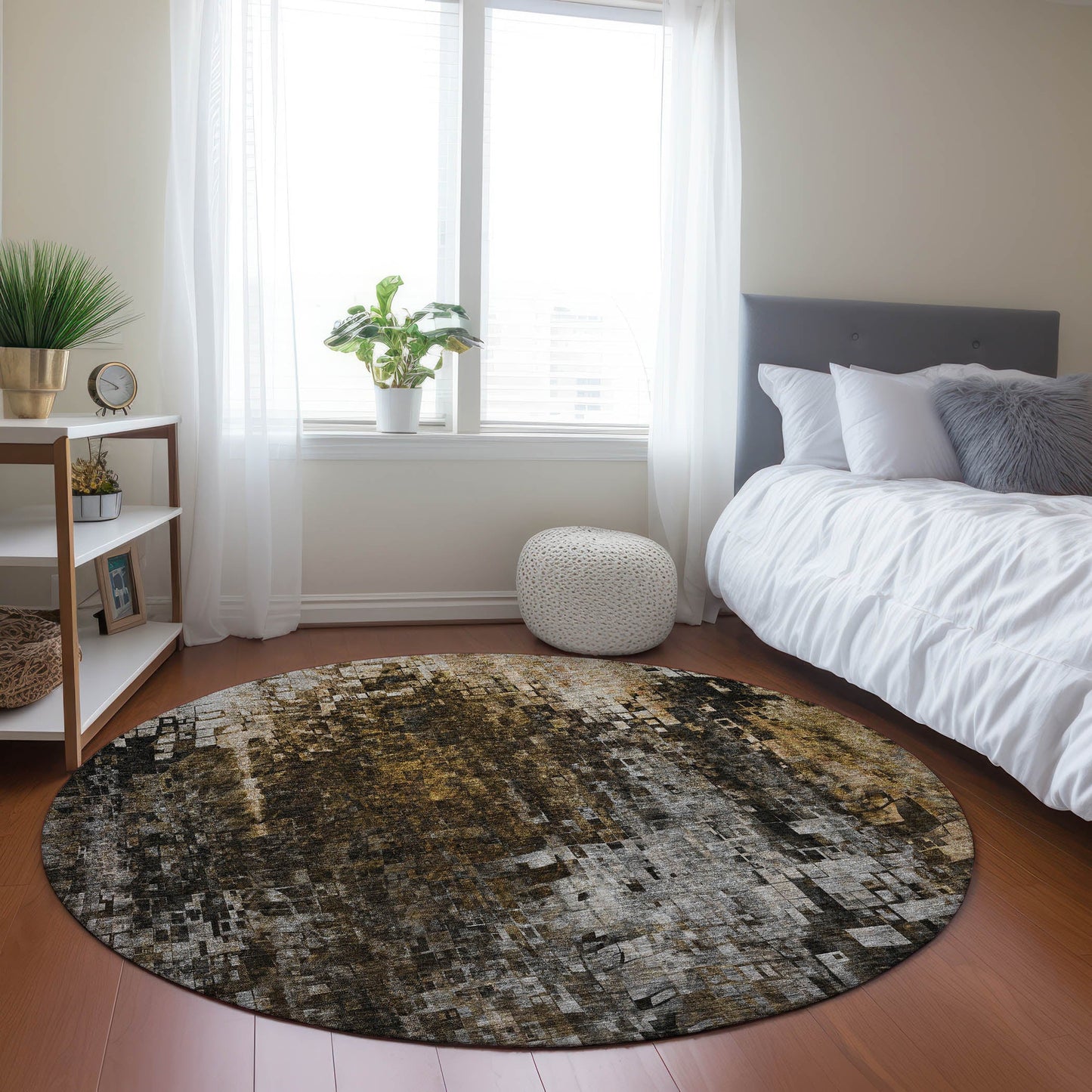 Addison Rugs Dust Echo Brown Washable Indoor-Outdoor Rug