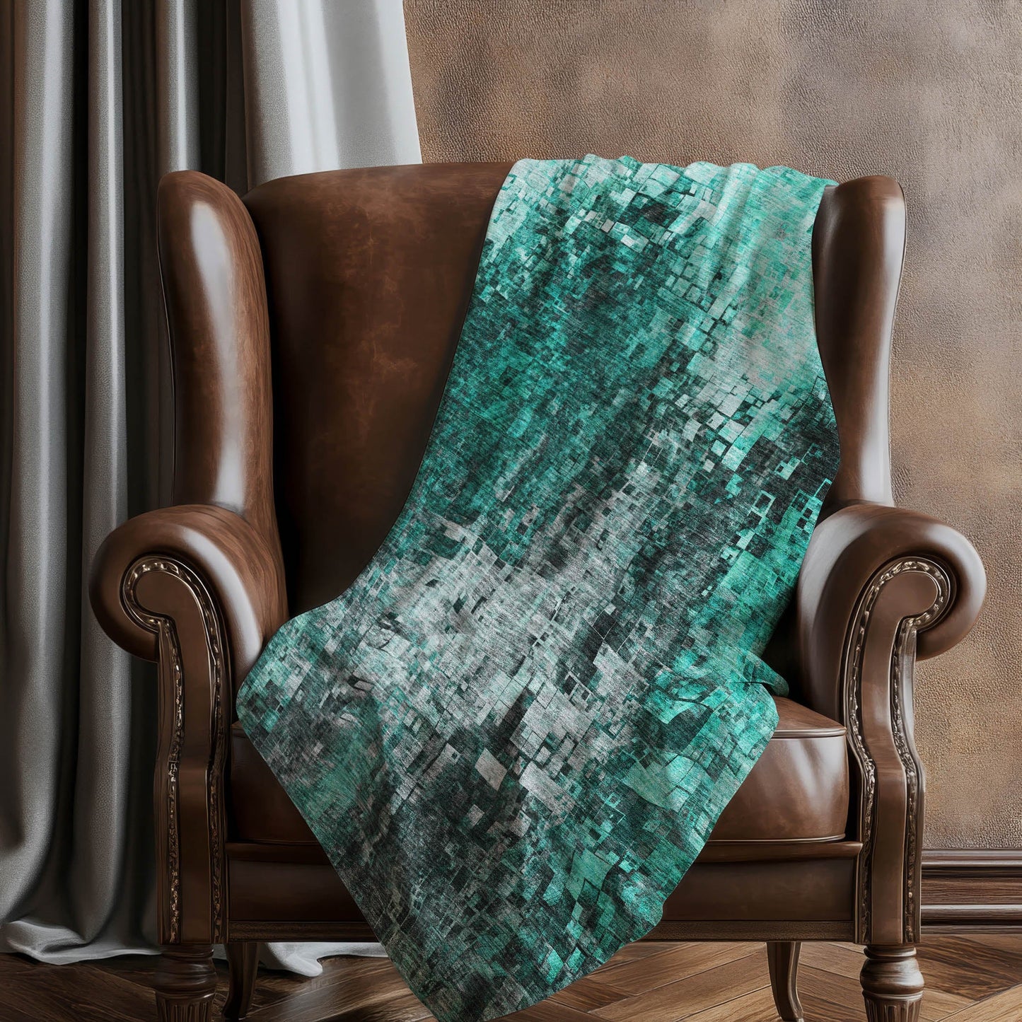 Addison Rugs Dust Echo Teal Washable Indoor-Outdoor Rug