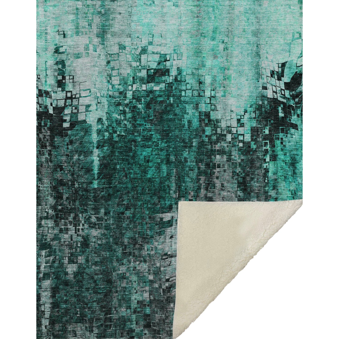 Addison Rugs Dust Echo Teal Washable Indoor-Outdoor Rug
