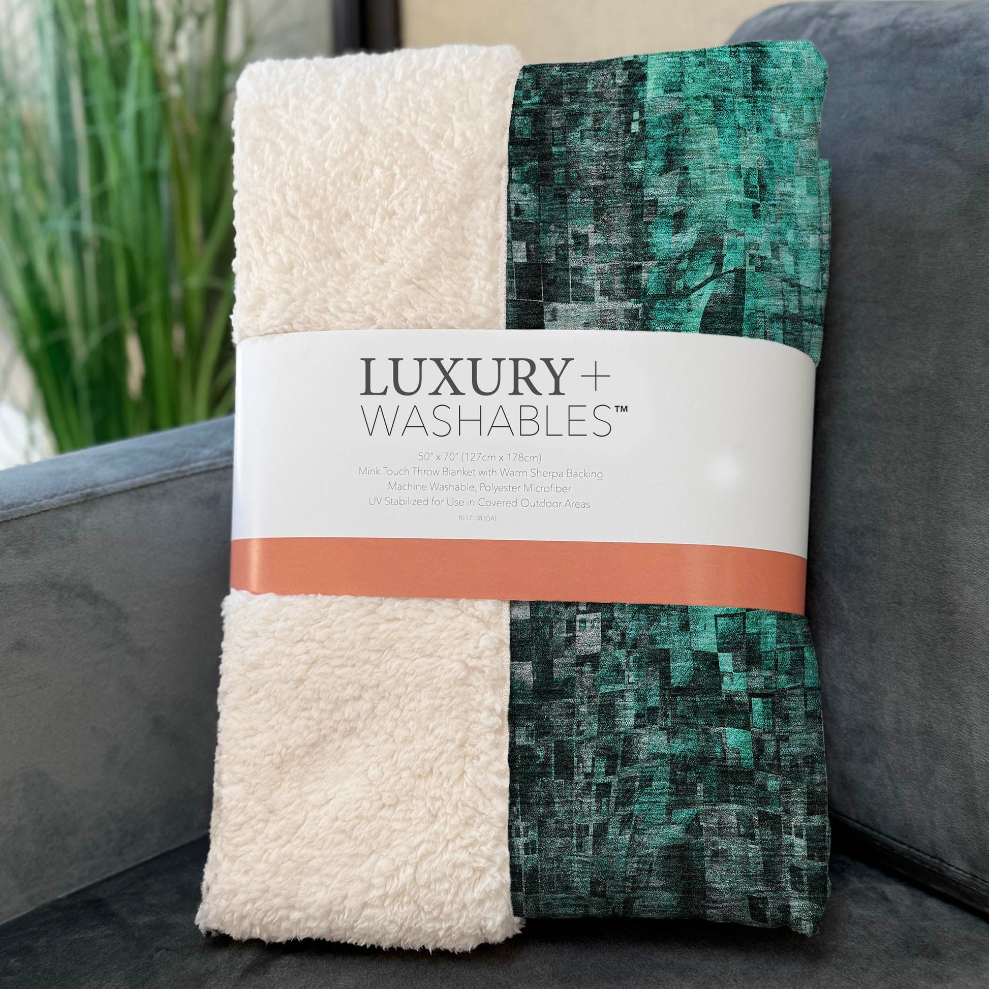Addison Rugs Dust Echo Teal Washable Indoor-Outdoor Rug