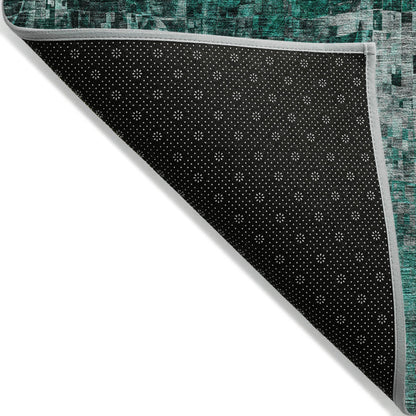 Addison Rugs Dust Echo Teal Washable Indoor-Outdoor Rug