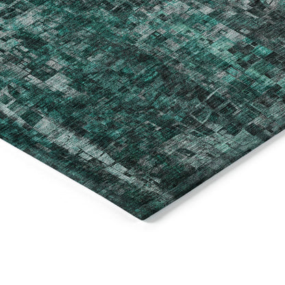 Addison Rugs Dust Echo Teal Washable Indoor-Outdoor Rug