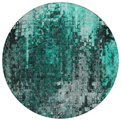 Addison Rugs Dust Echo Teal Washable Indoor-Outdoor Rug