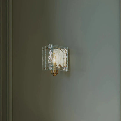 Duvernell Recycled Glass In Gold Leaf Wall Sconce