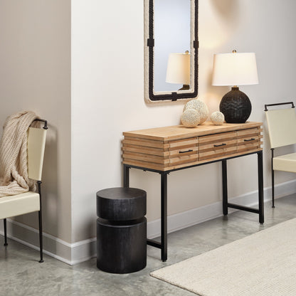 Dylan Round Side Table - Charcoal-Side Tables-Jamie Young-Sideboards and Things