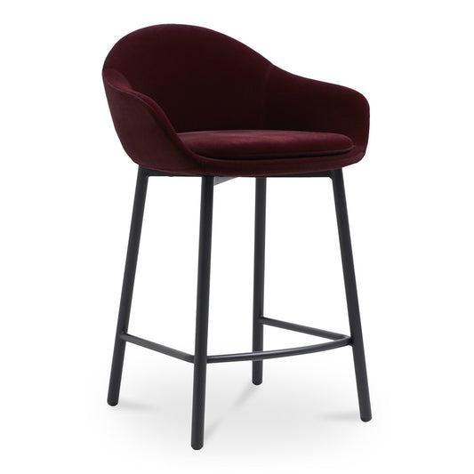 Emily Polyester Upholstered Counter Stool