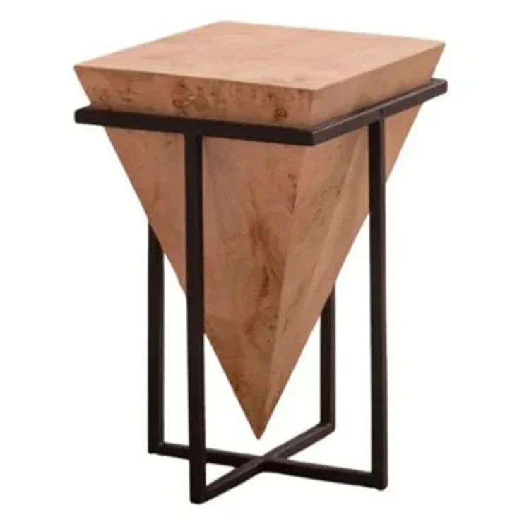 Elsinra Wooden Square Accent Table