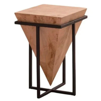 Elsinra Wooden Square Accent Table