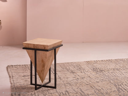 Elsinra Wooden Square Accent Table