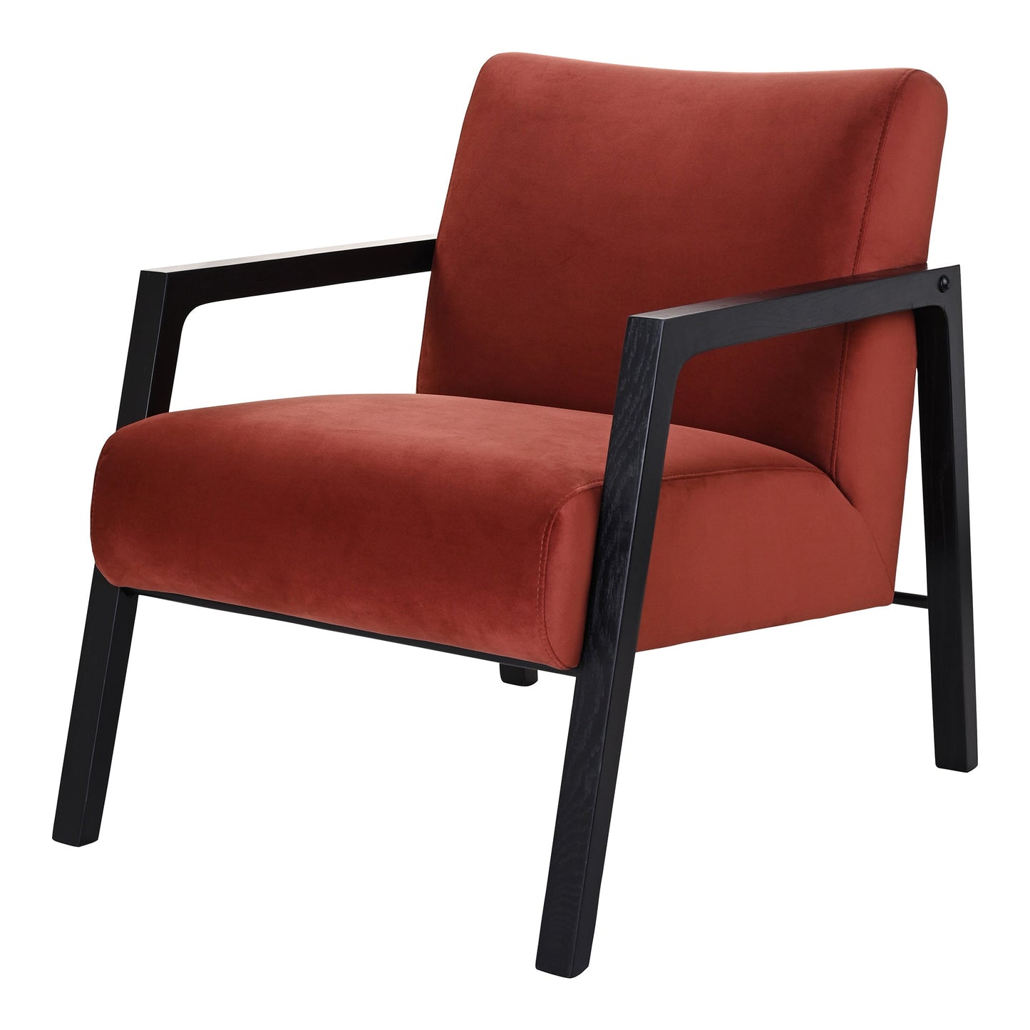 Fox Polyester Upholstered Red Armchair