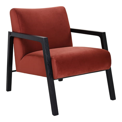 Fox Polyester Upholstered Red Armchair