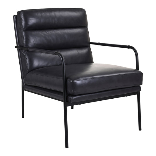 Verlaine Black Leather Armchair