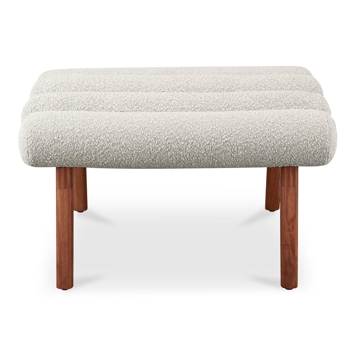 Arlo Polyester Upholstered Stool with Wood Leg