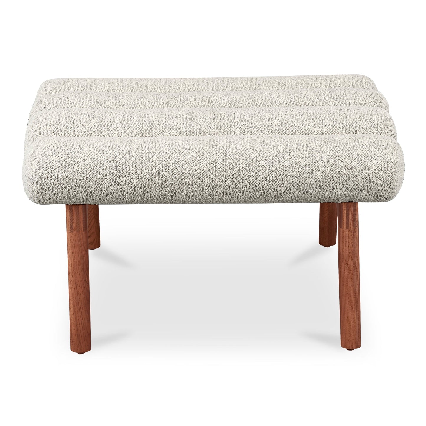 Arlo Polyester Upholstered Stool with Wood Leg