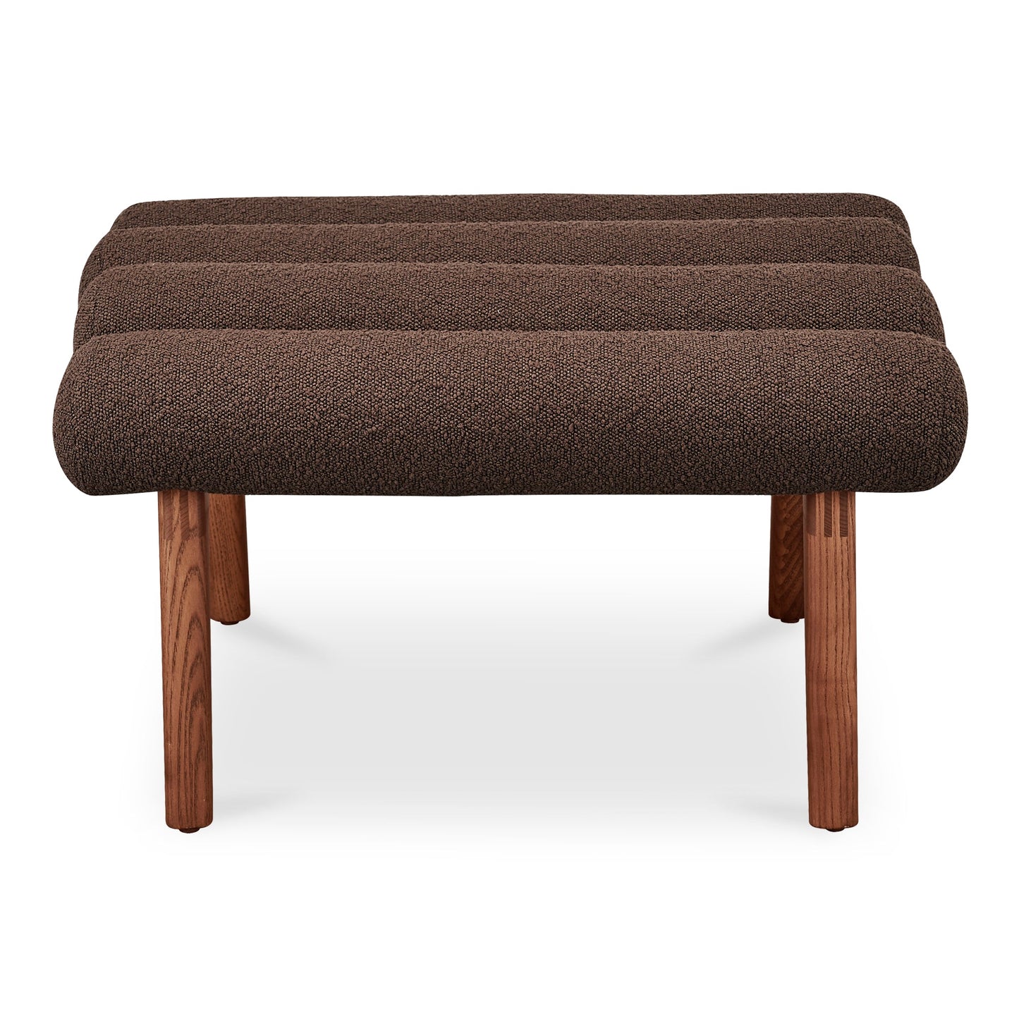 Arlo Polyester Upholstered Stool with Wood Leg