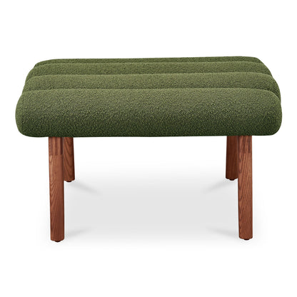 Arlo Polyester Upholstered Stool with Wood Leg