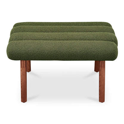 Arlo Polyester Upholstered Stool with Wood Leg