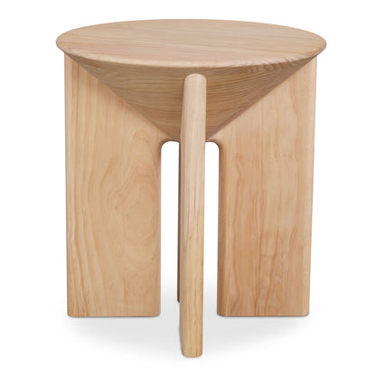 Nekko Natural Solid Pine Round Accent Table